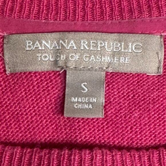 Banana Republic Merino Wool Cashmere Jewel Neck Pullover Sweater Pink Women S - Picture 6 of 9